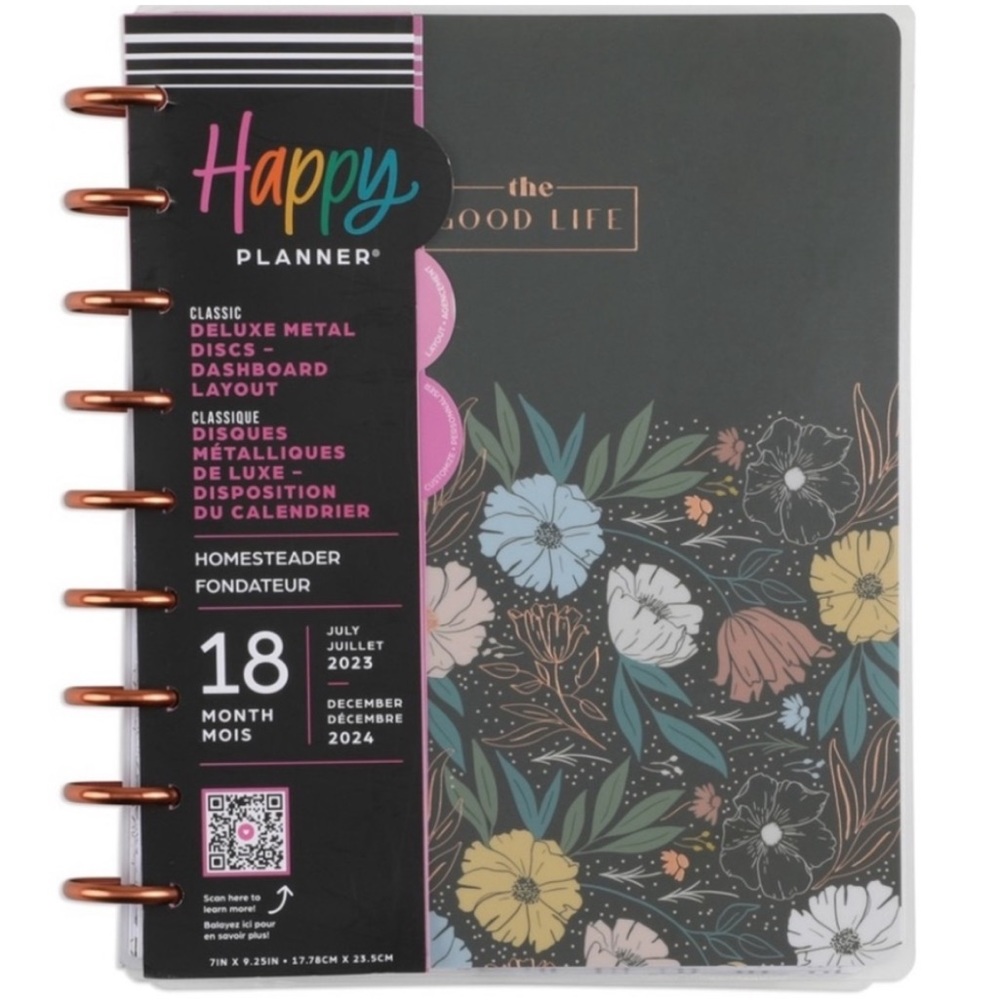 New 2023 DELUXE Homesteader Happy Planner CLASSIC DASHBOARD LAYOUT 18 MONTHS
